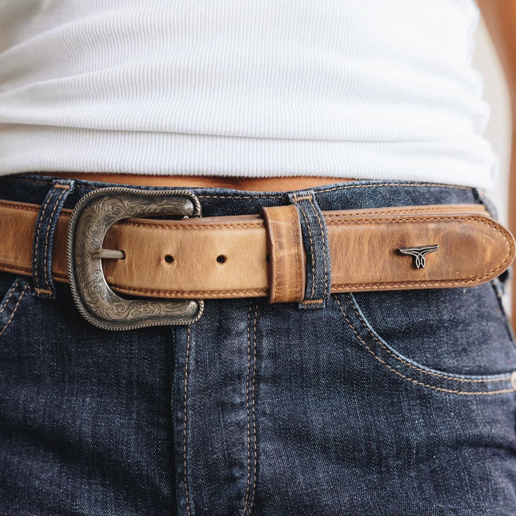 1.5 Woven Laced Belt with Single Buckle - Desert Clay - Image 3