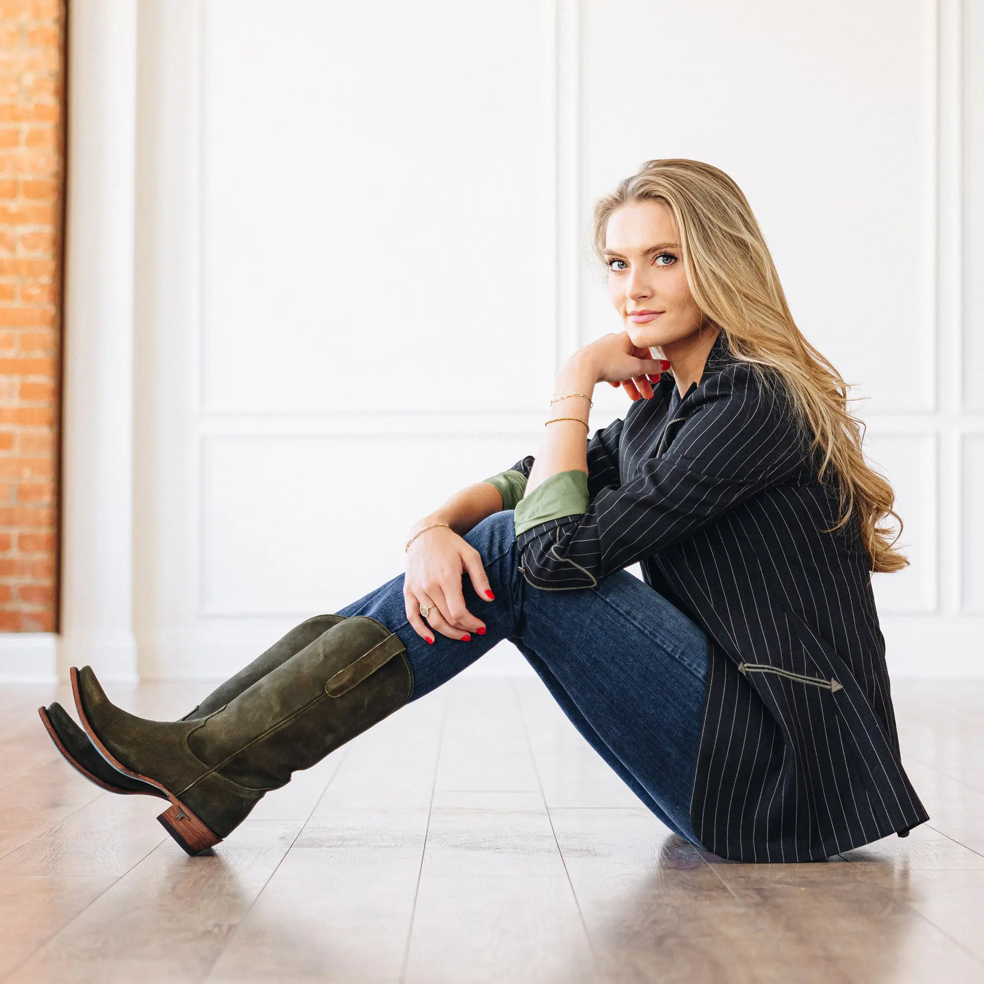 Emma Jane Boot - Olive Suede - Image 12