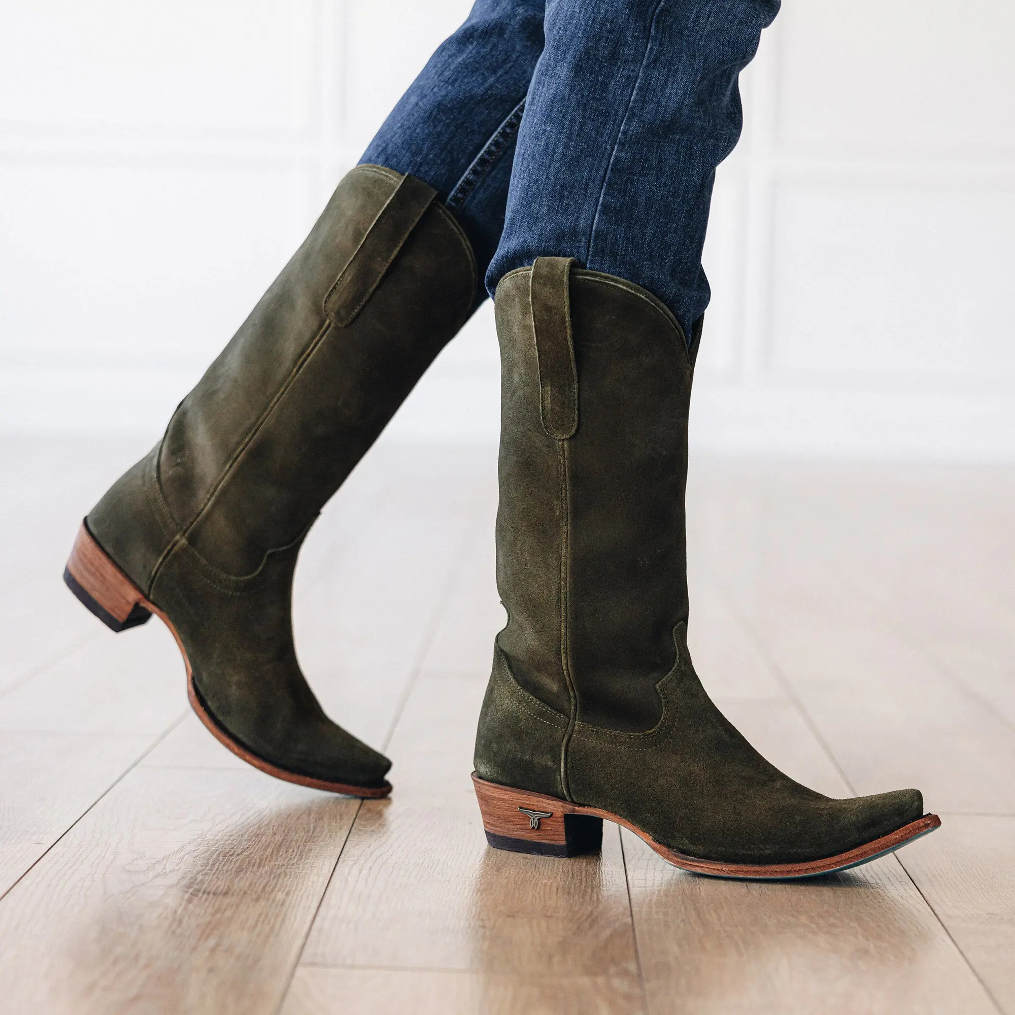 Emma Jane Boot - Olive Suede - Image 2