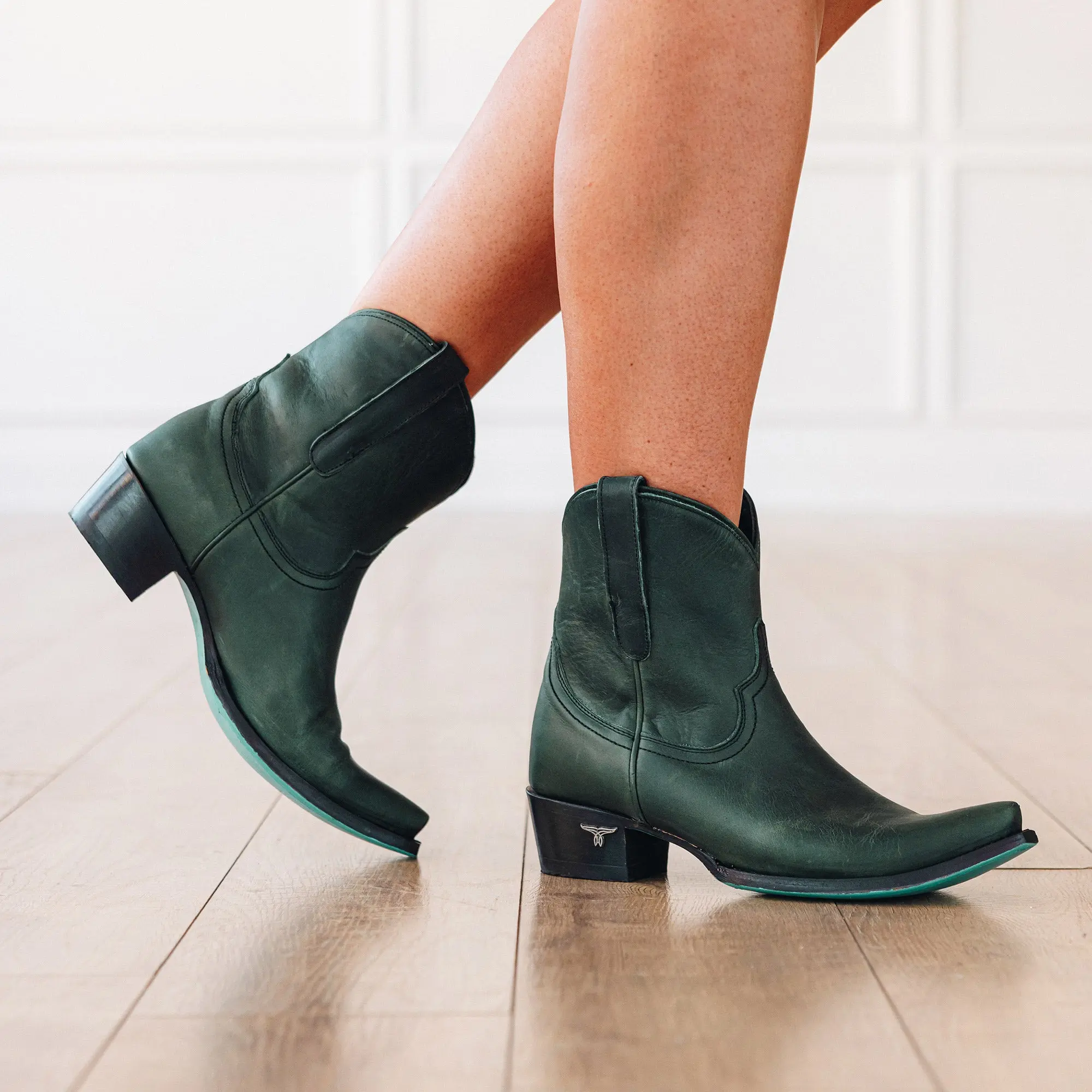 Emma Jane Bootie - Emerald Green **Final Sale** - Image 2