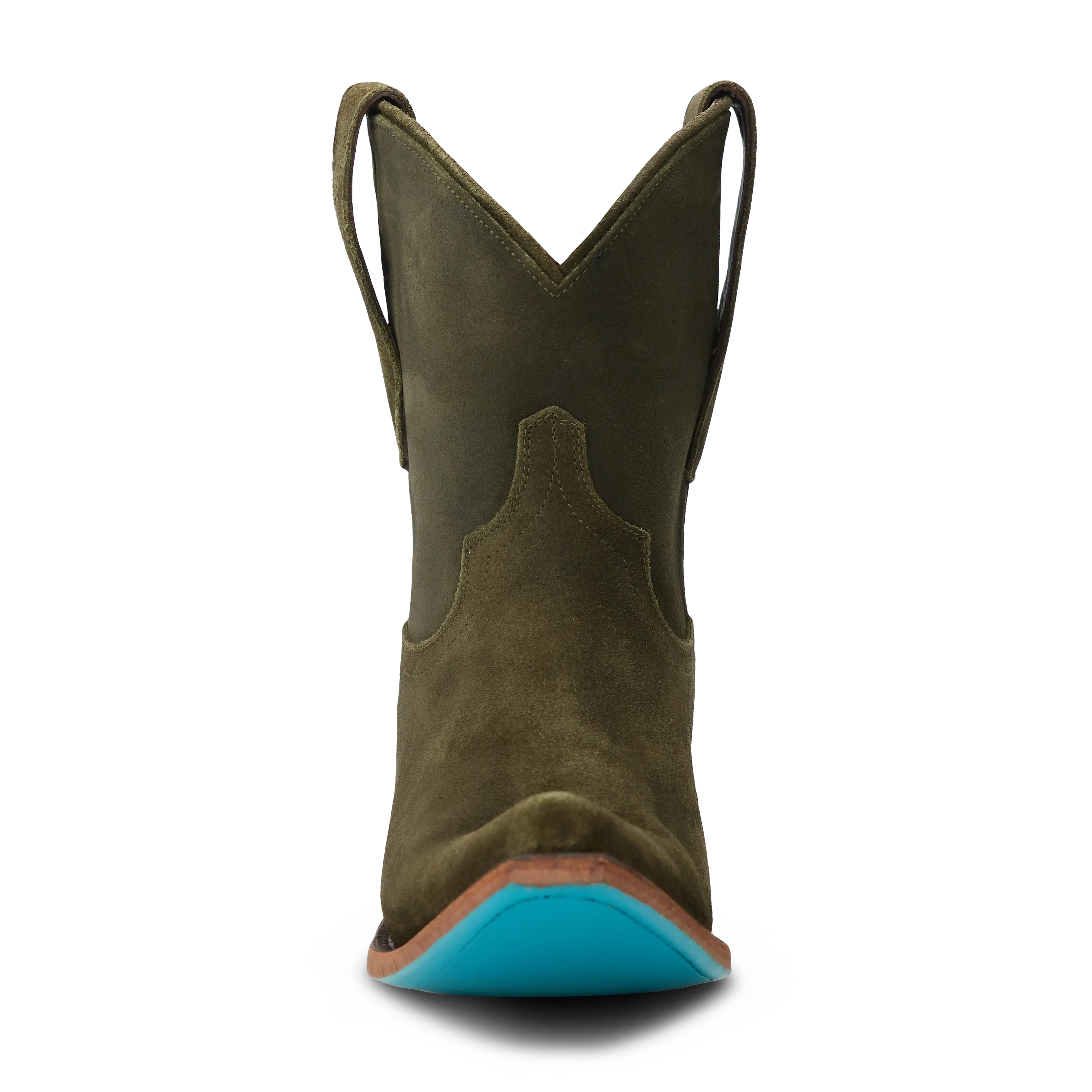 Emma Jane Bootie - Olive Suede - Image 6