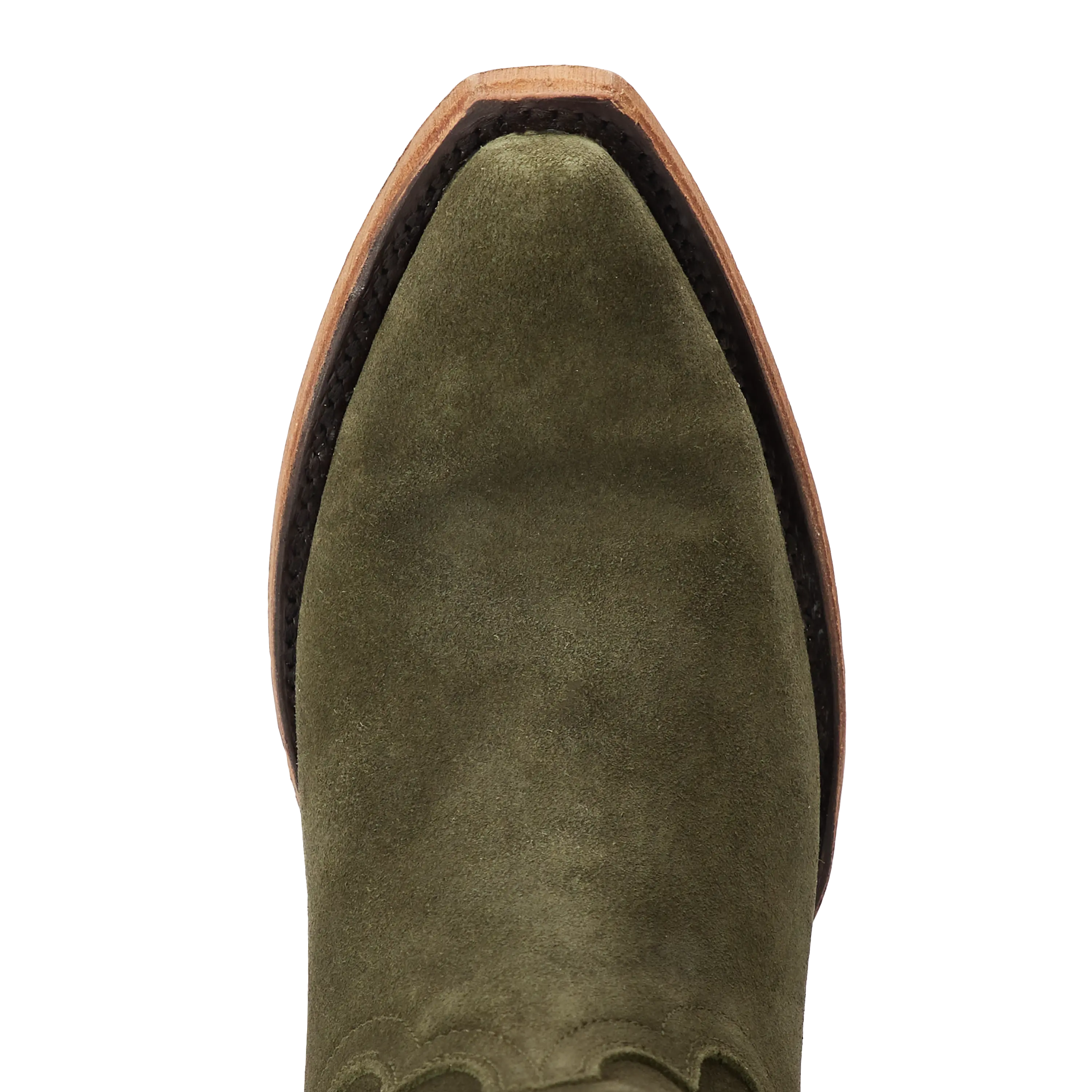 Emma Jane Bootie - Olive Suede - Image 8