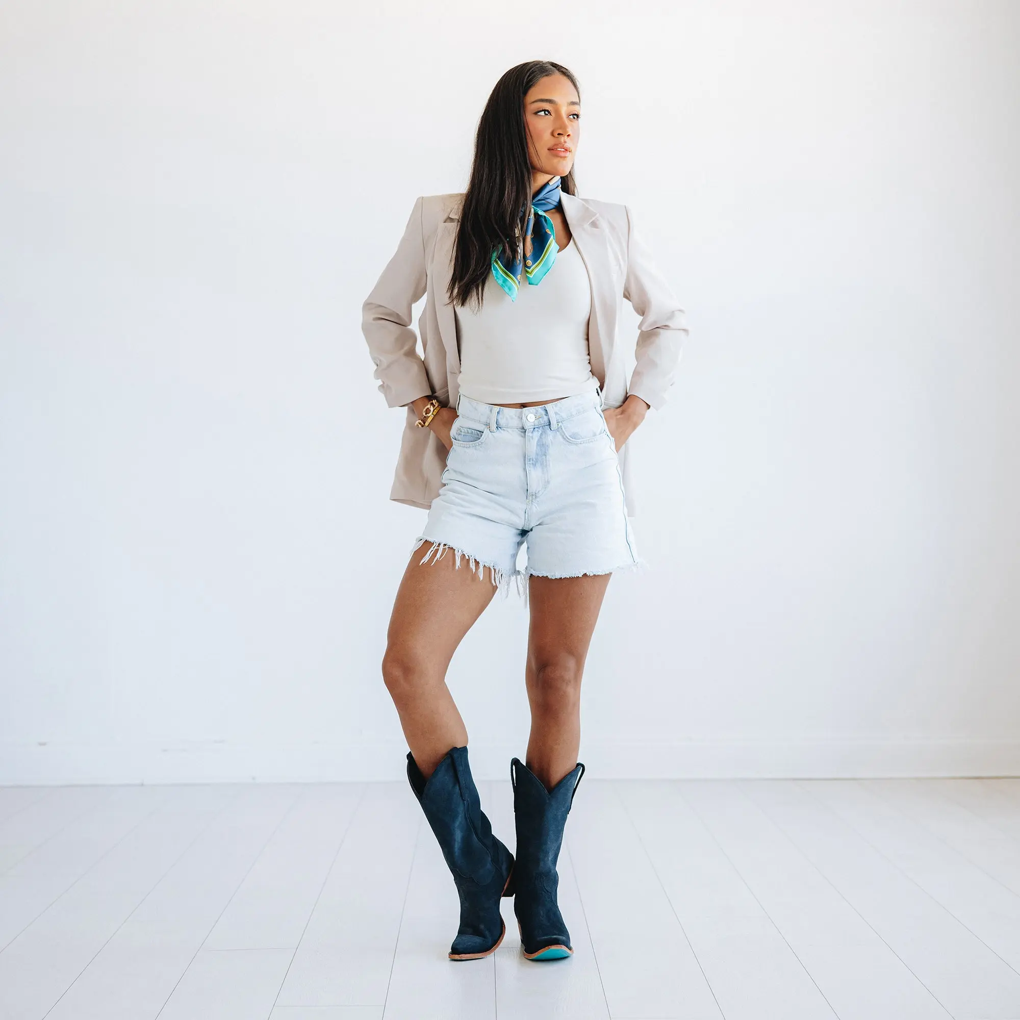 Emma Jane Boot - Navy Suede - Image 3