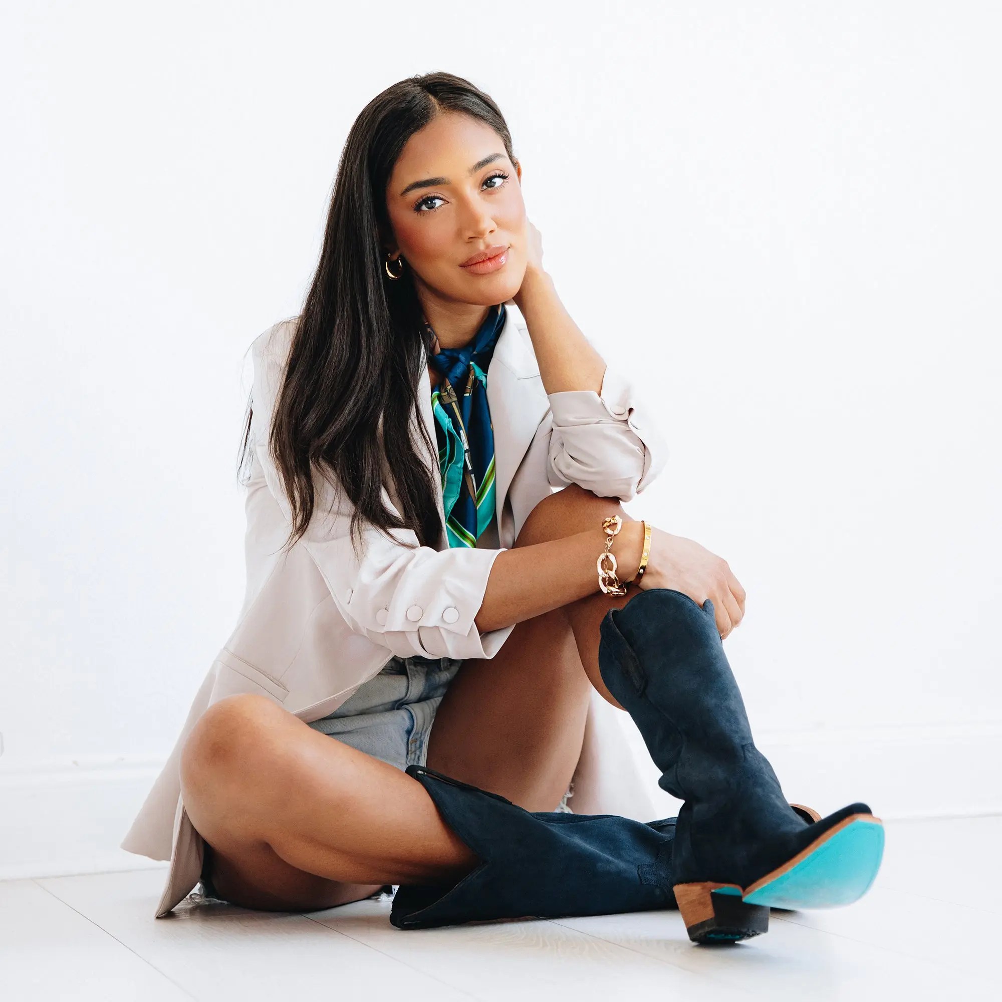 Emma Jane Boot - Navy Suede - Image 9