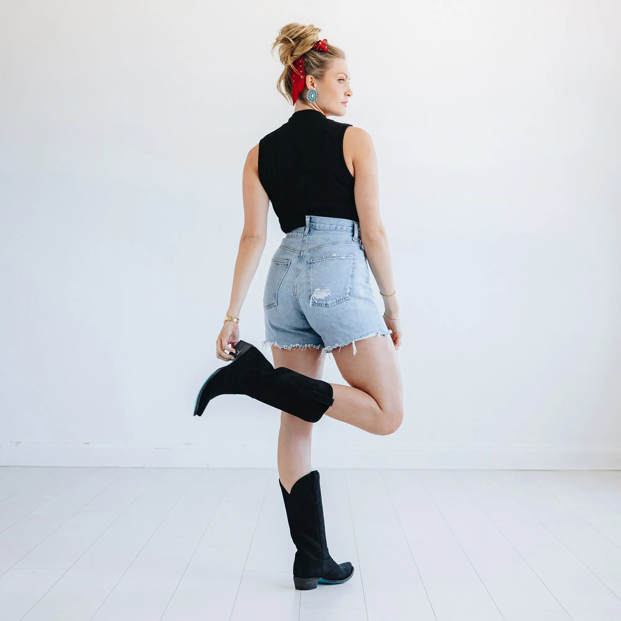 Emma Jane Boot - Soft Black Suede - Image 12