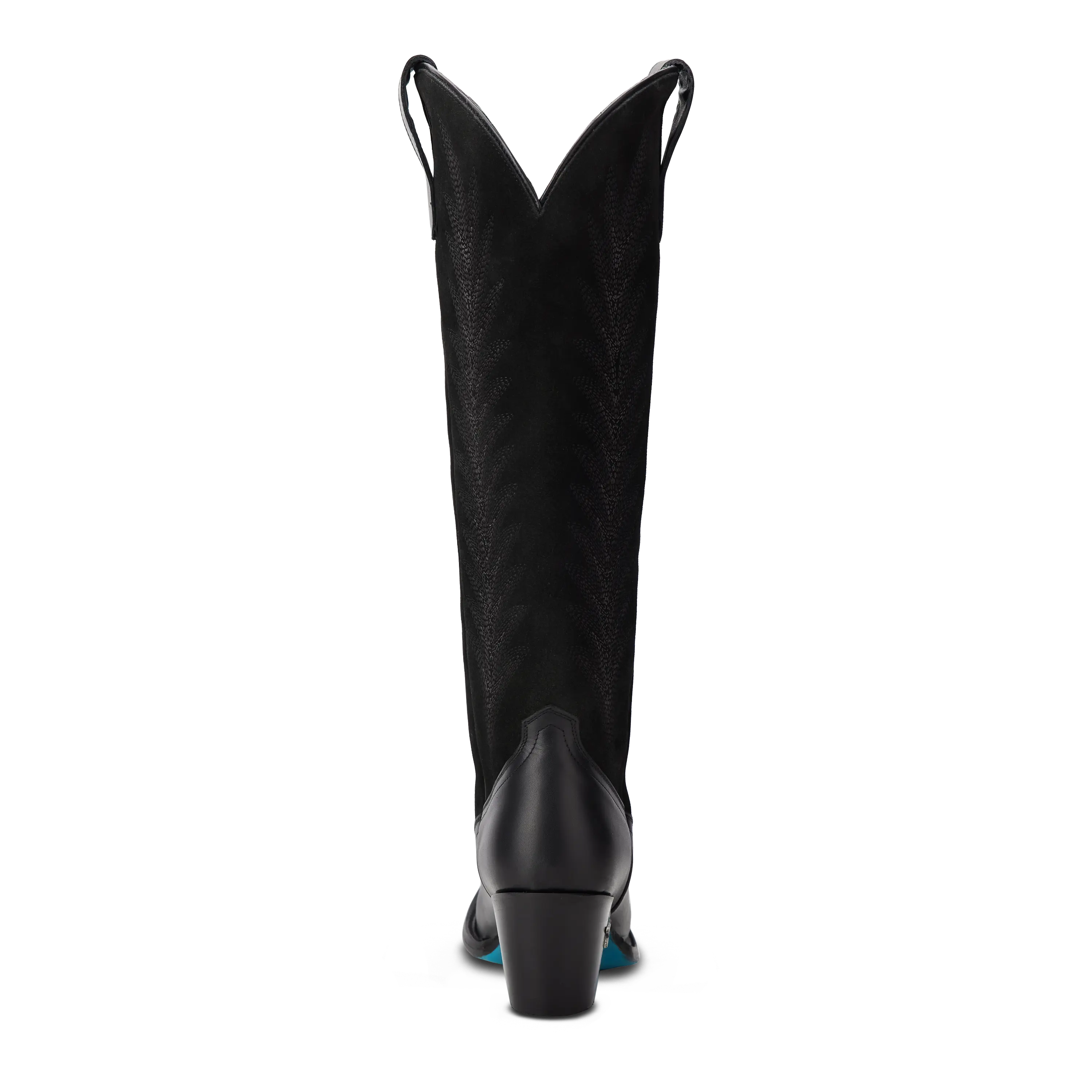 Jentry Knee High Boot - Jet Black & Soft Black Suede - Image 7
