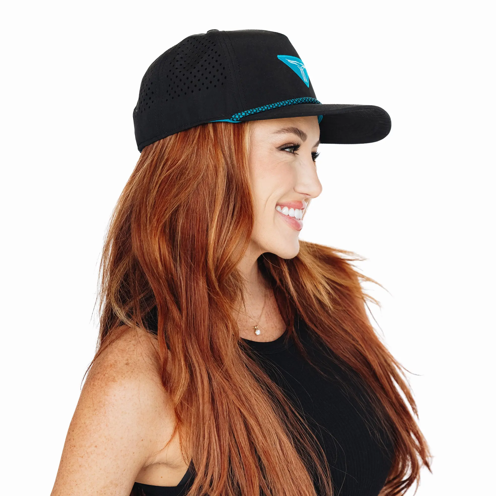 Ladies Snapback Cap - Black - Image 3