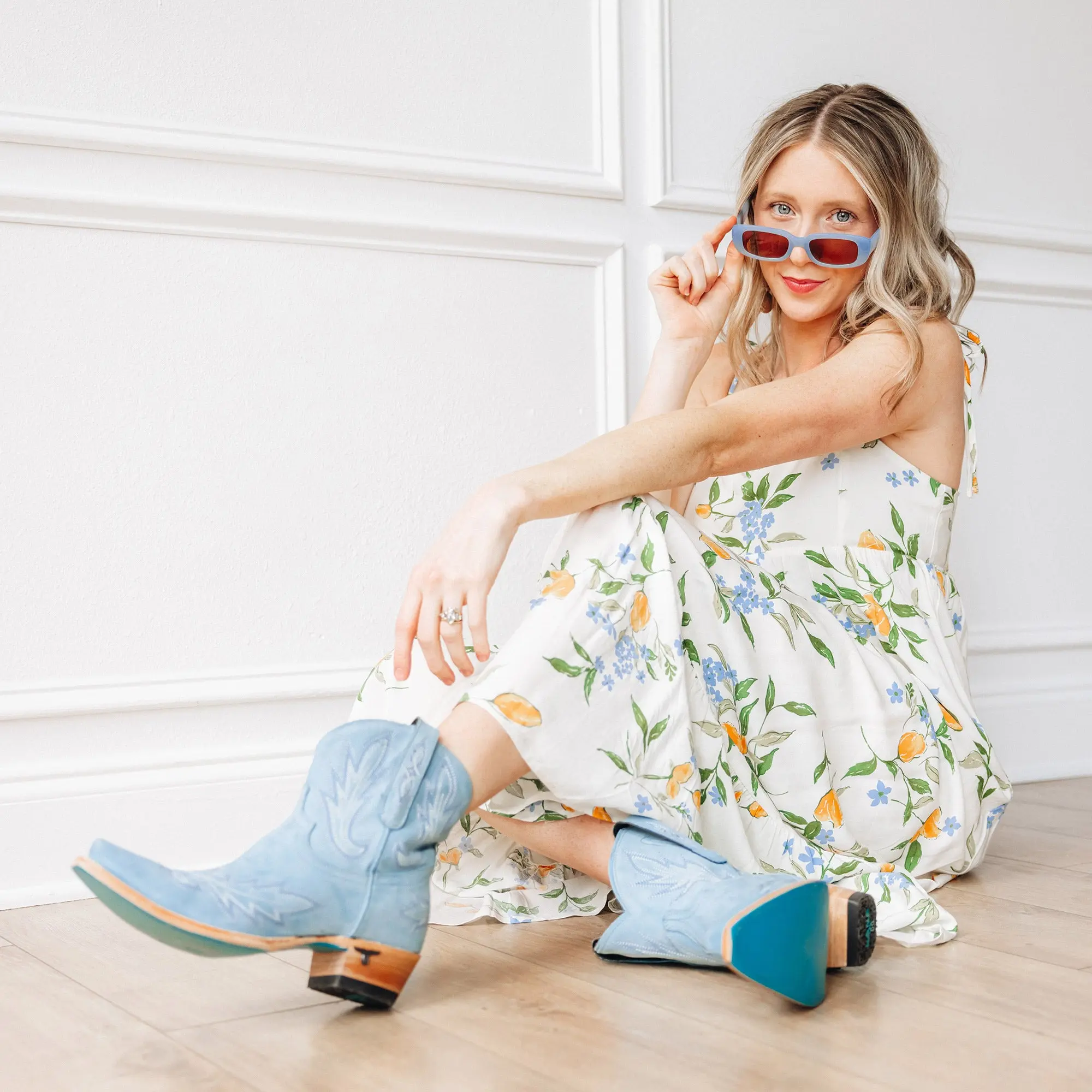Lexington Bootie - Powder Blue - Image 9