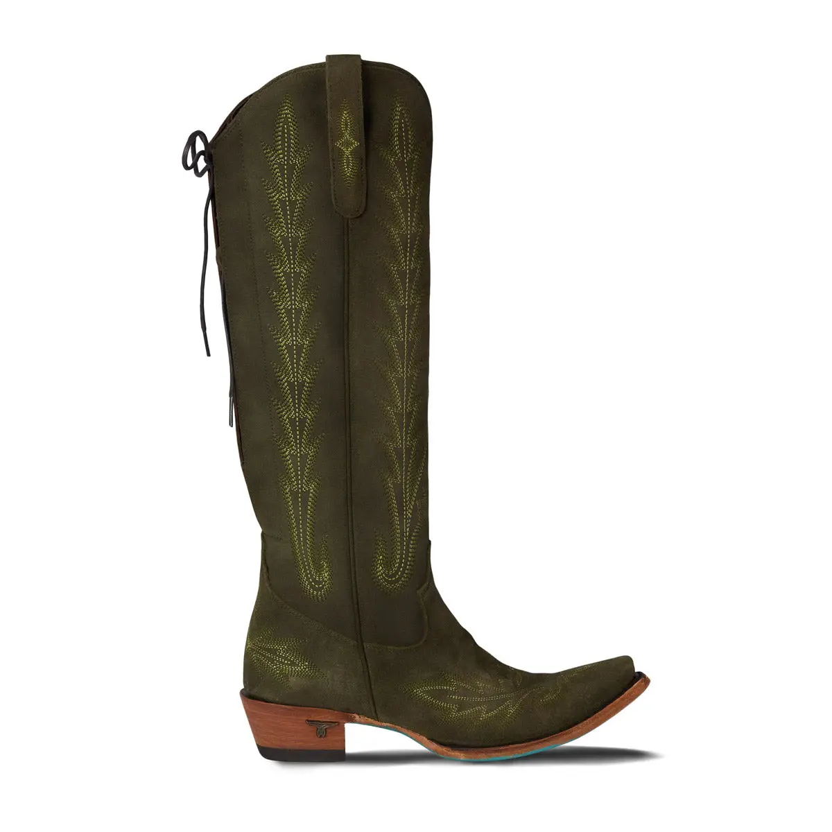 Lexington Knee High Corset - Olive Suede (Jewel of the West) - Image 2