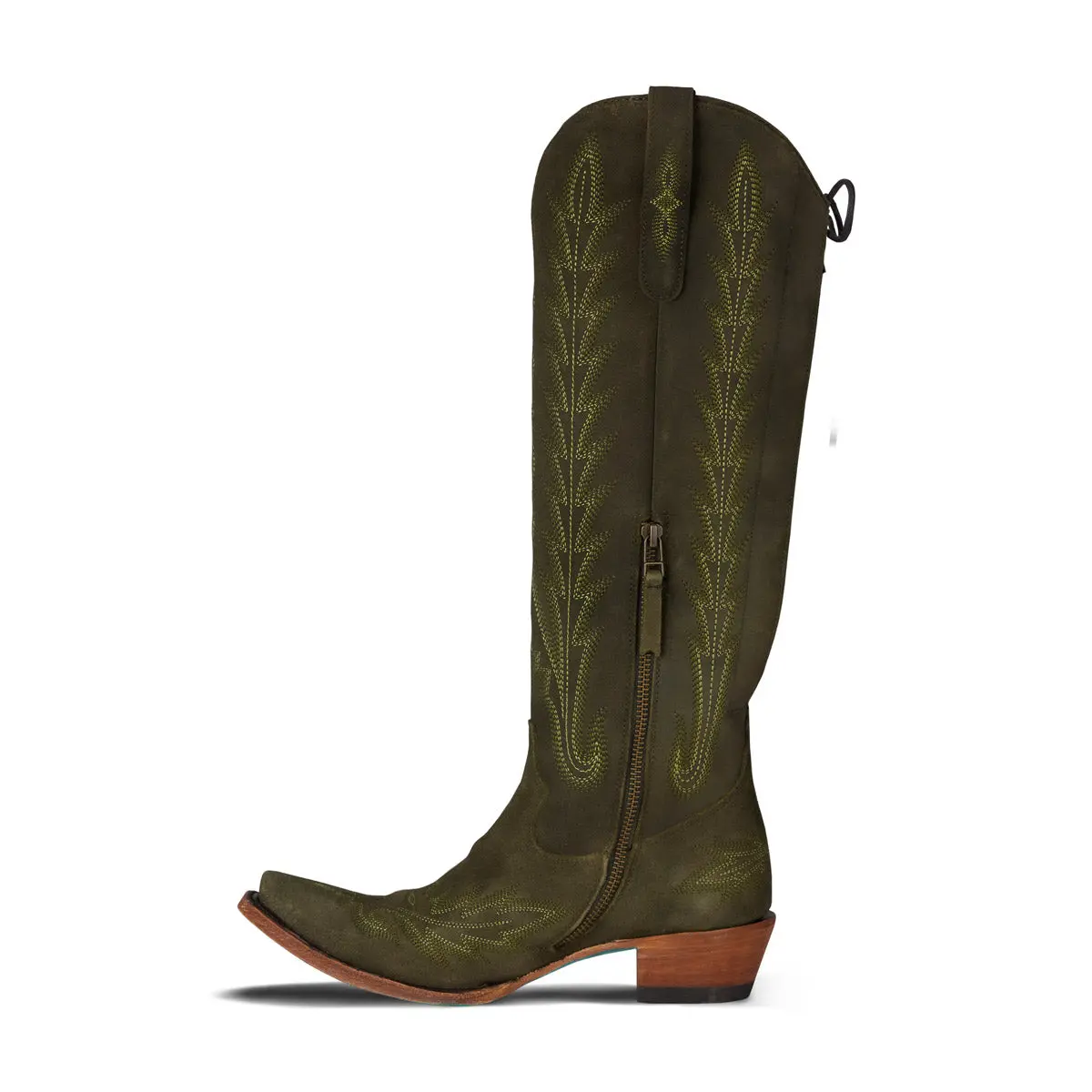 Lexington Knee High Corset - Olive Suede (Jewel of the West) - Image 3