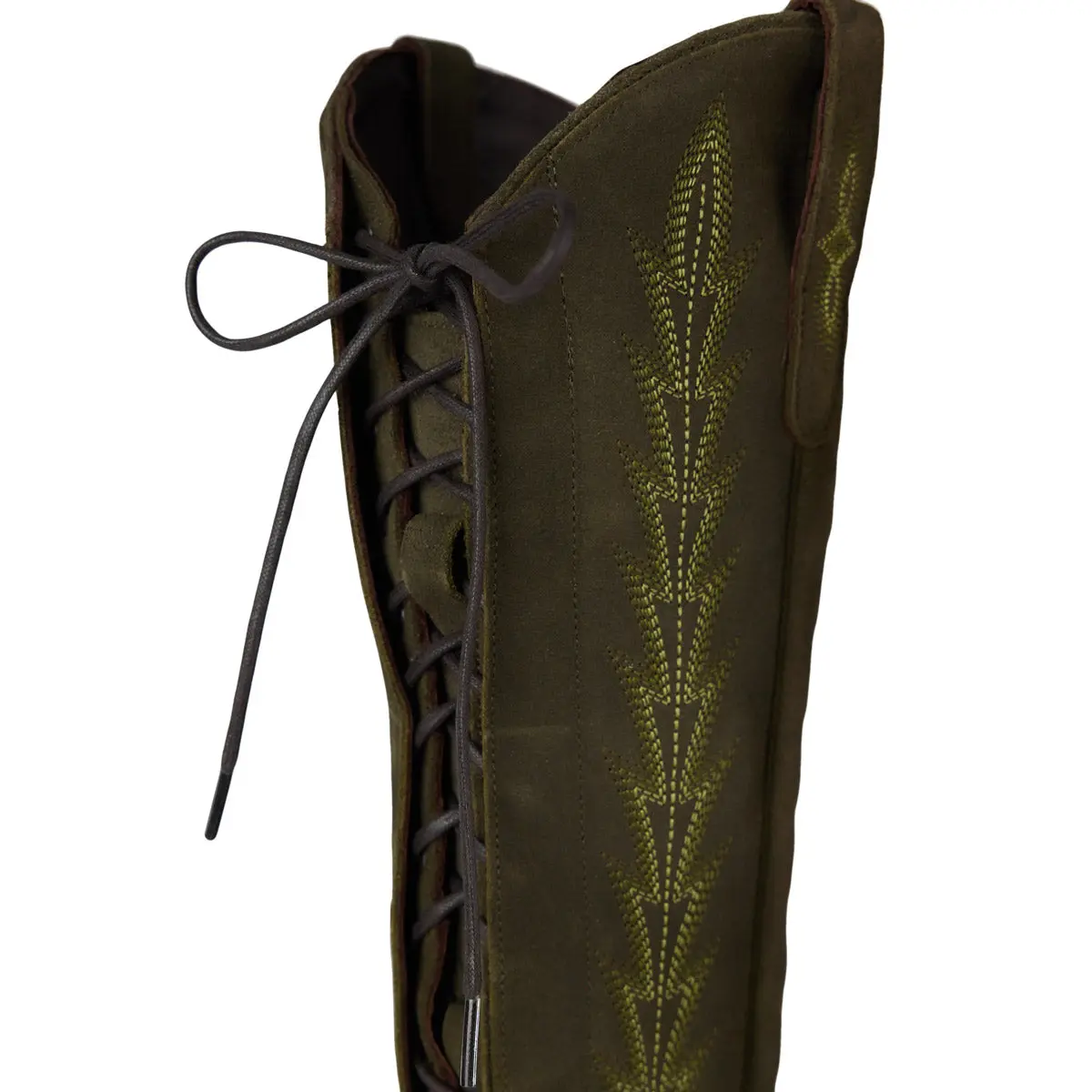 Lexington Knee High Corset - Olive Suede (Jewel of the West) - Image 4