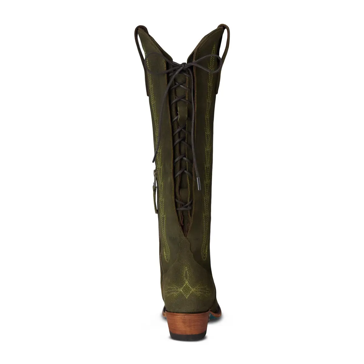 Lexington Knee High Corset - Olive Suede (Jewel of the West) - Image 6