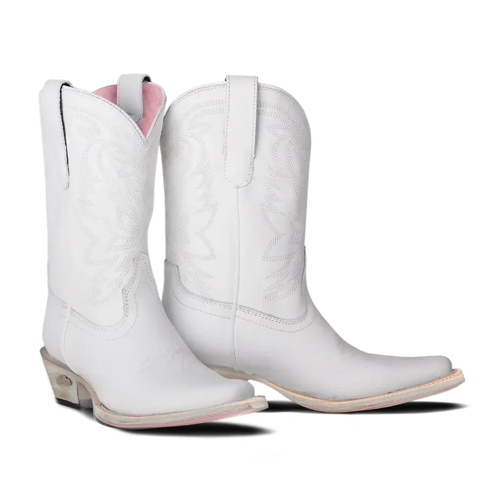 Megan Moroney Lil' Lane Girls Smokeshow Boot - Matte White - Image 7