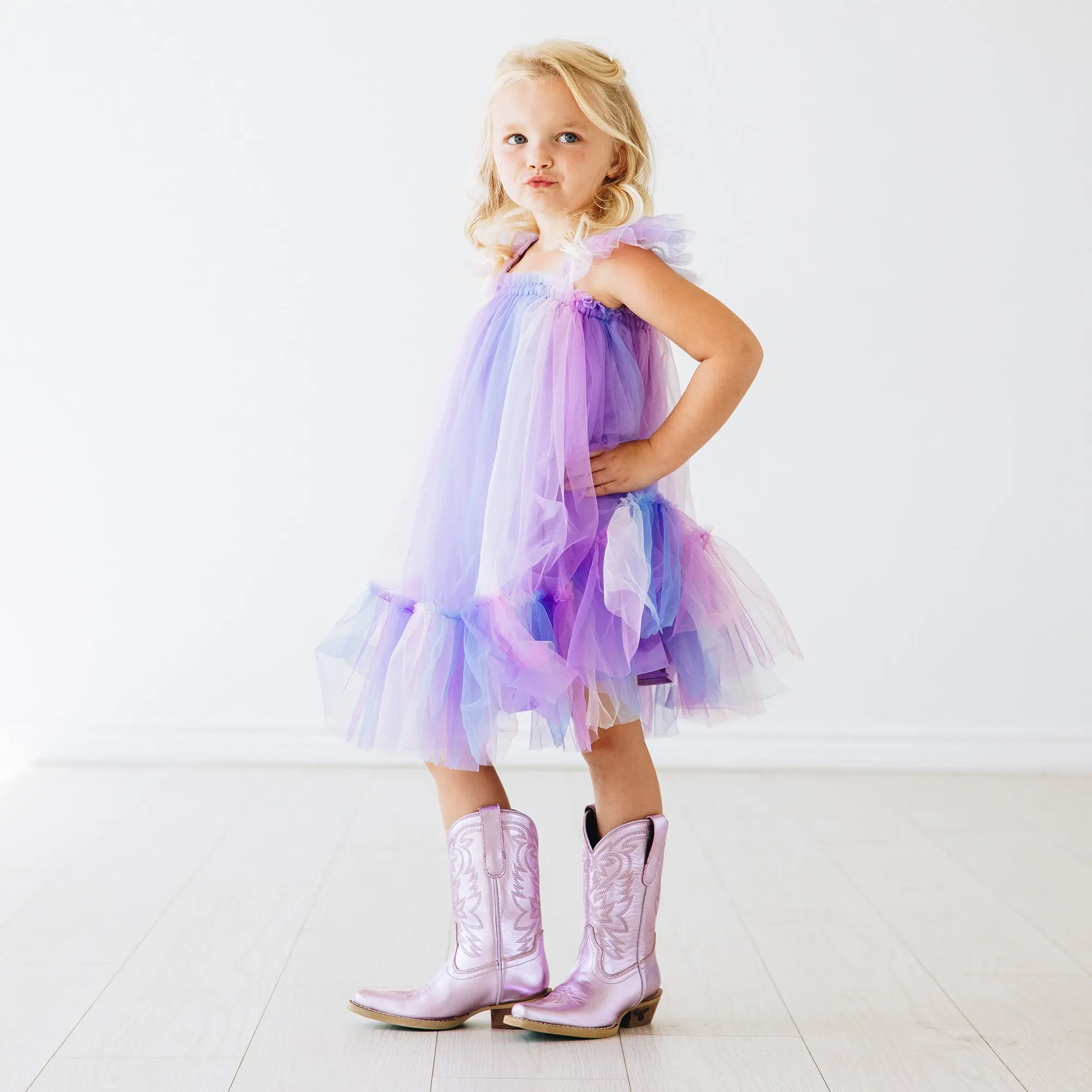 Lil' Lane Girls Smokeshow Boot - Lavender Metallic - Image 3
