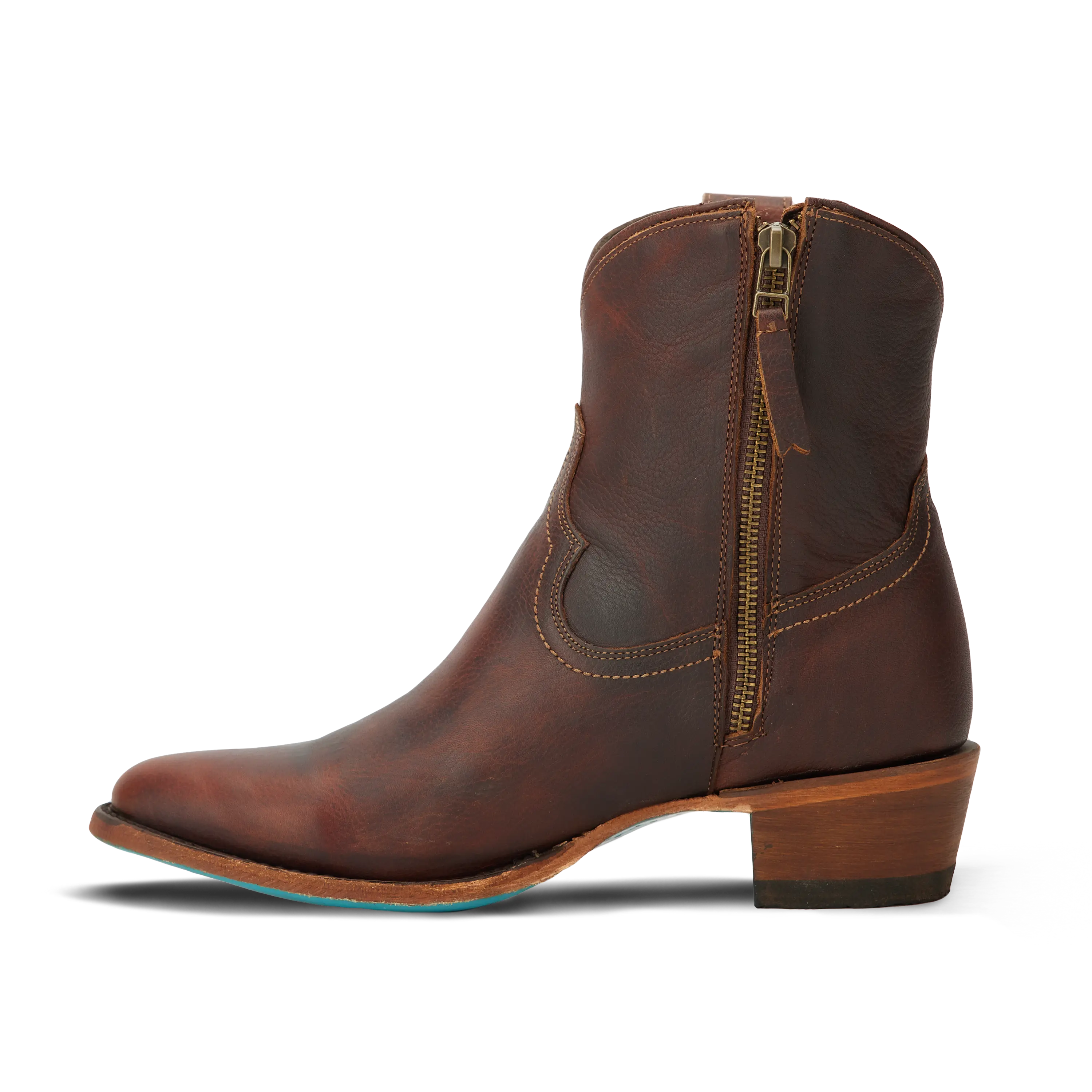 Plain Jane Bootie - Cognac - Image 5