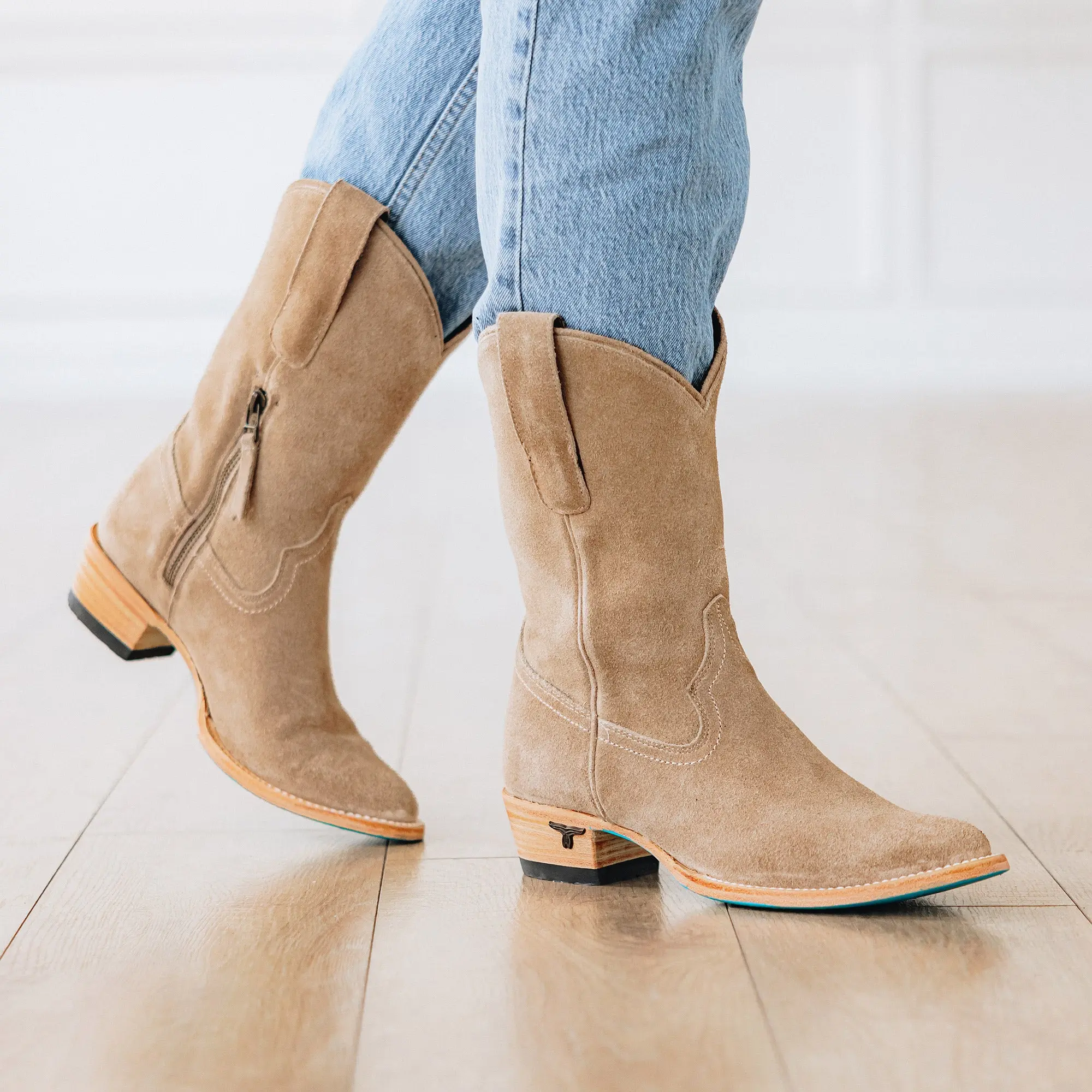 Plain Jane Midi - Latte Suede - Image 2