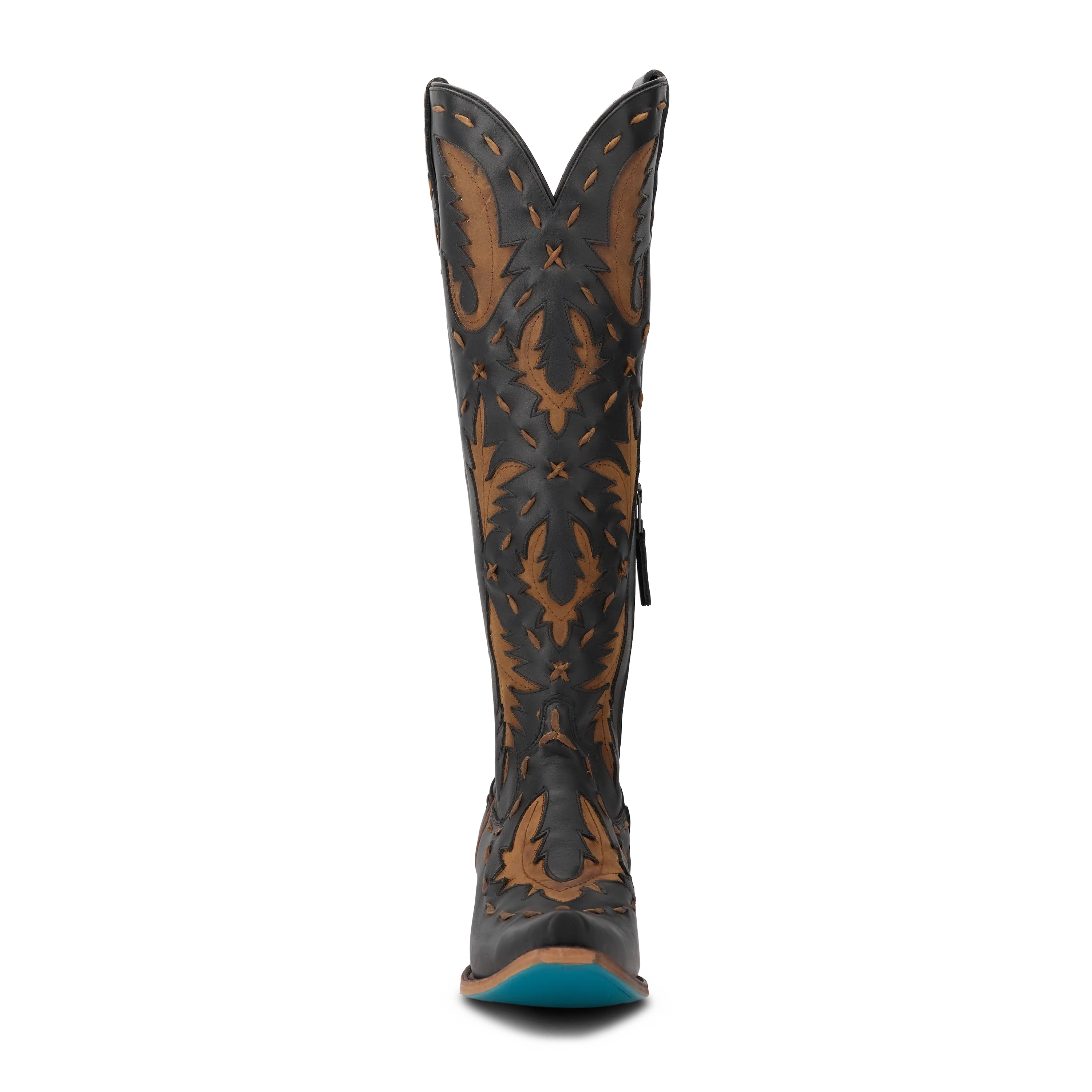 Reverie Knee High Corset - Jet Black and Burnt Caramel - Image 6