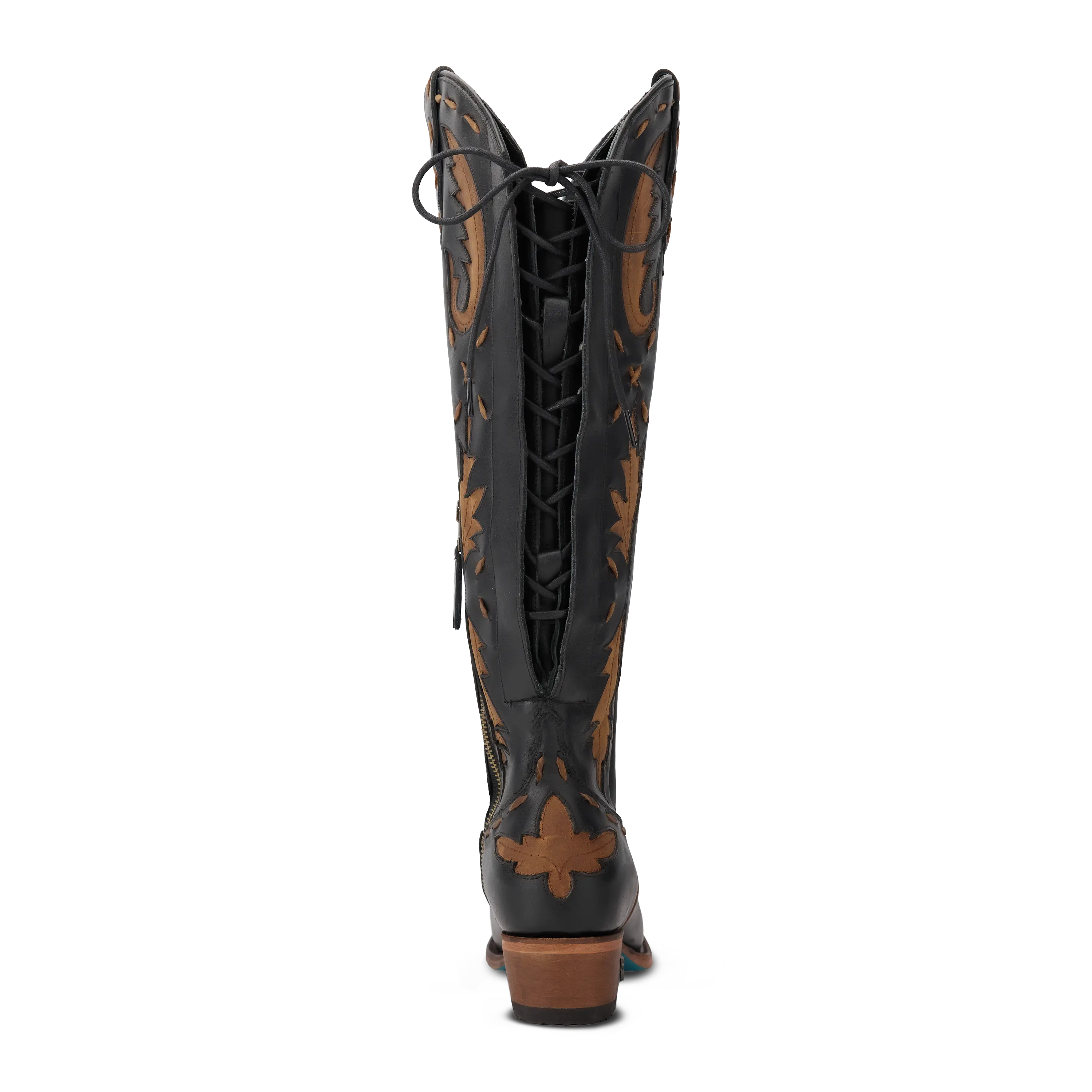 Reverie Knee High Corset - Jet Black and Burnt Caramel - Image 7