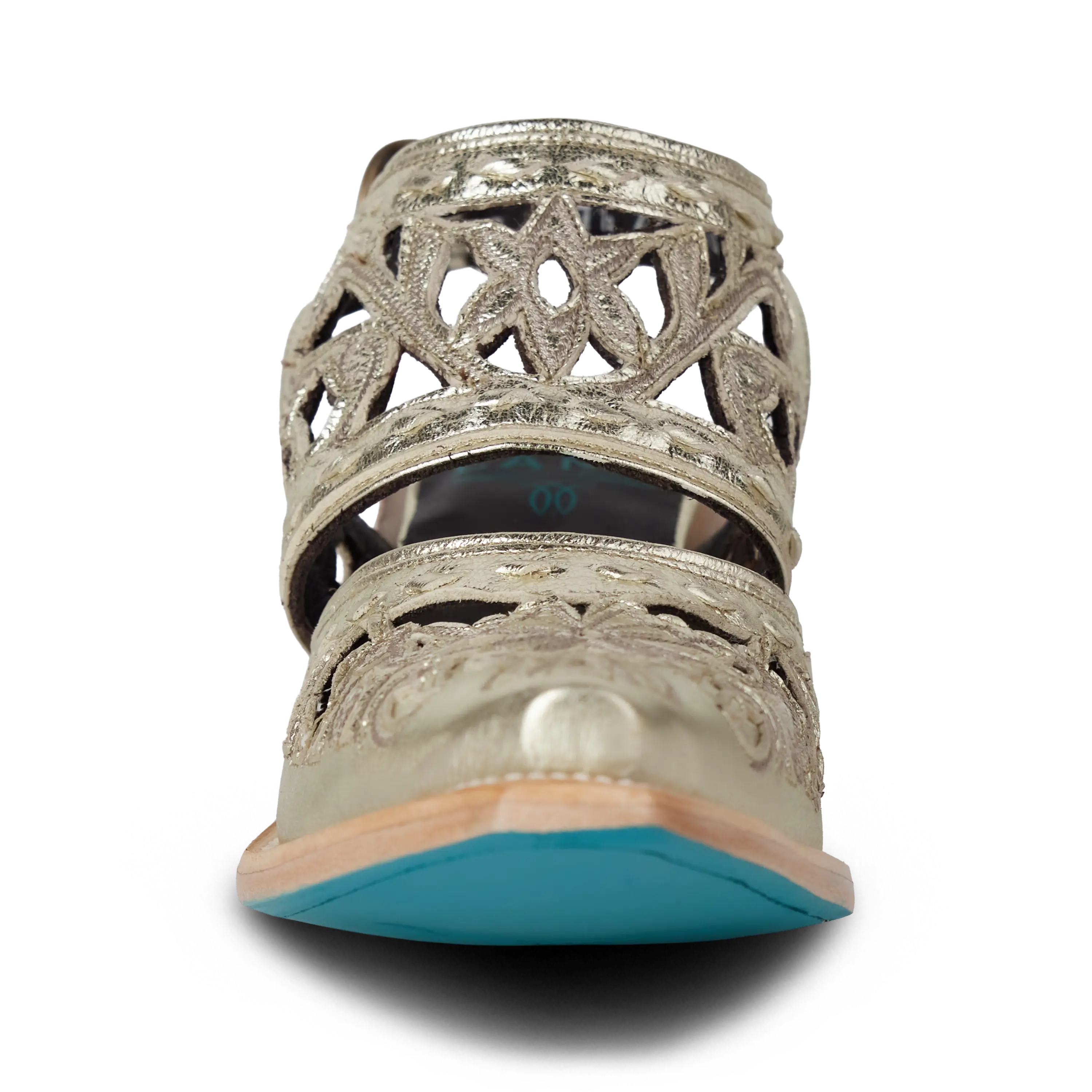 Robin Cut Out Slingback Mule - Champagne Metallic - Image 6