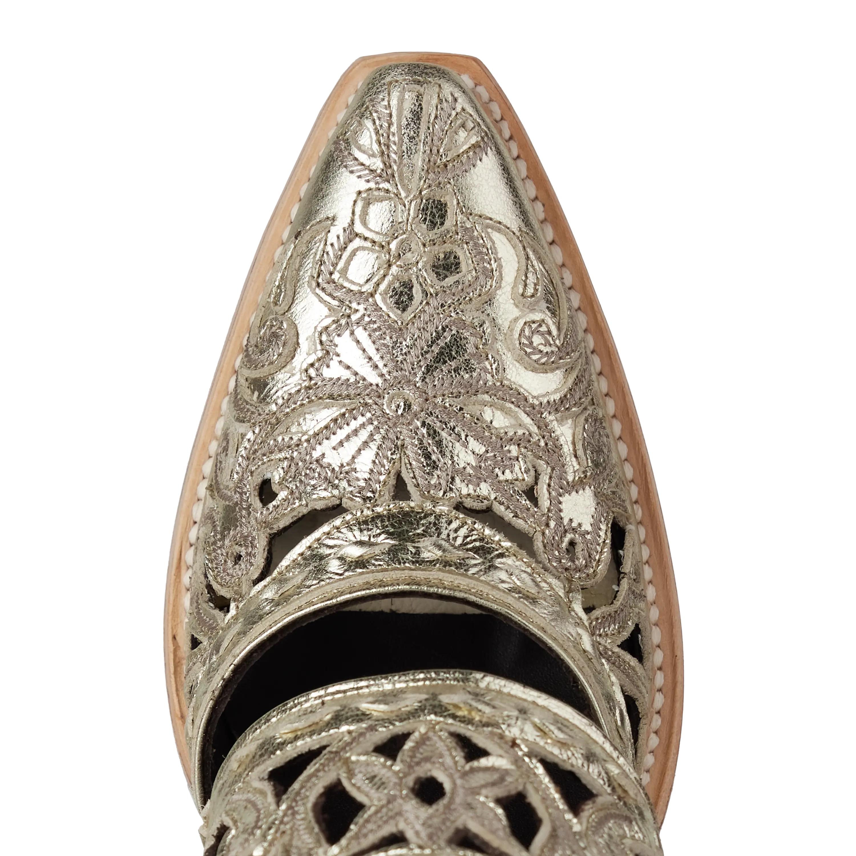Robin Cut Out Slingback Mule - Champagne Metallic - Image 8