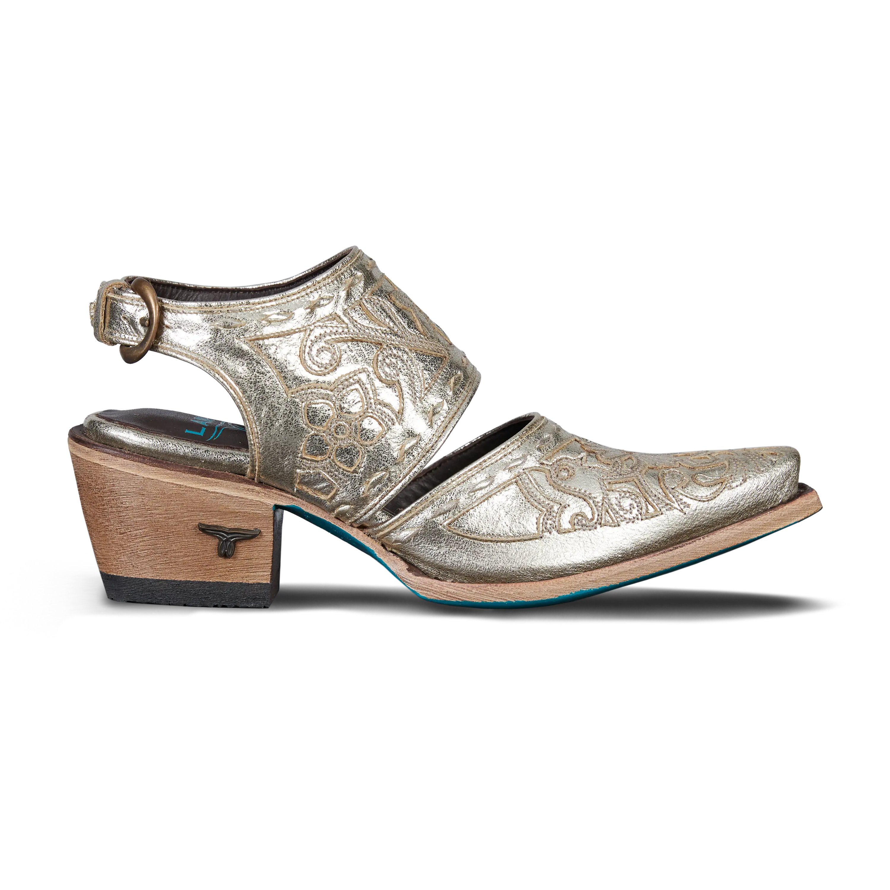 Robin Slingback Mule - Champagne Metallic - Image 4