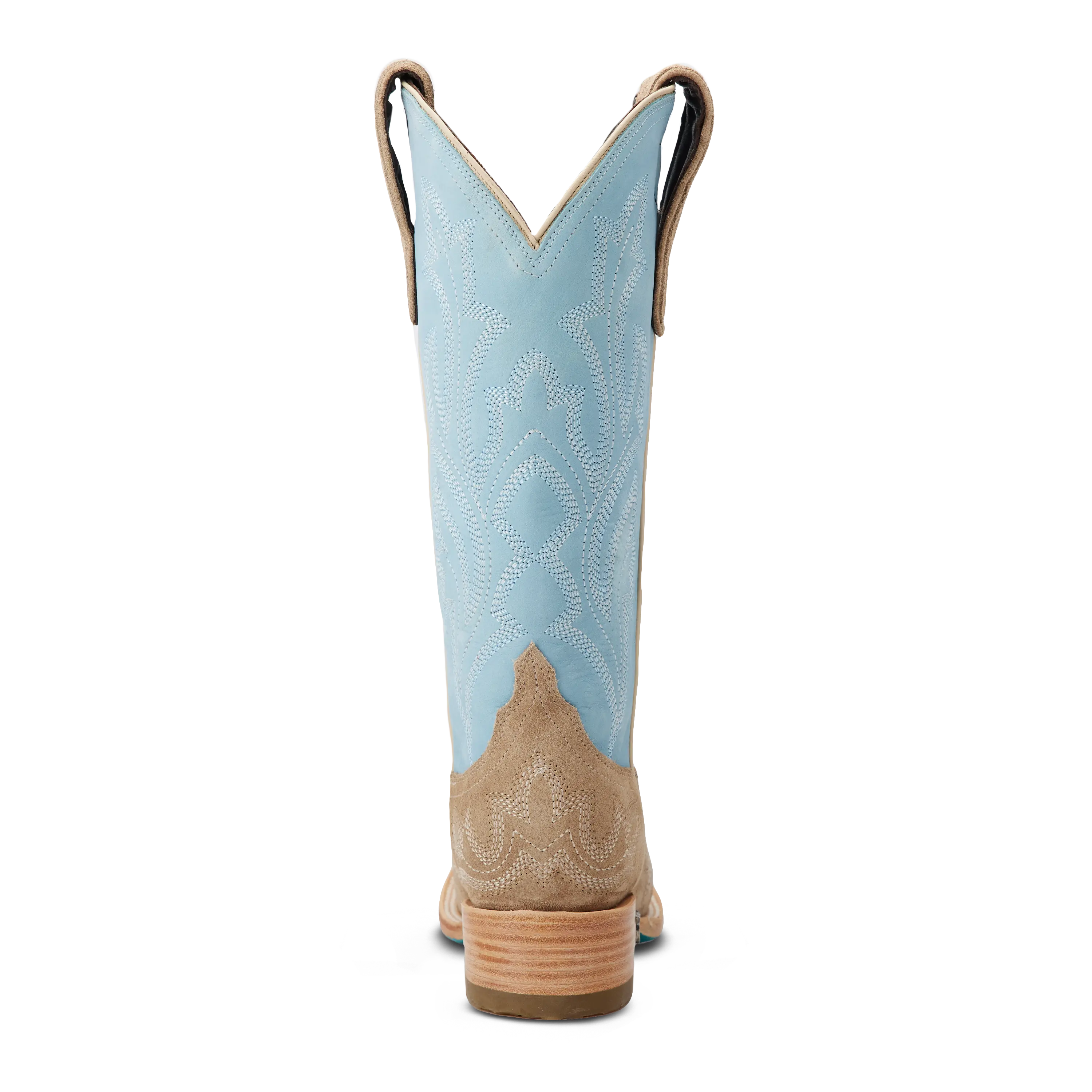 Saratoga Square Boot - Latte Suede and Powder Blue - Image 7