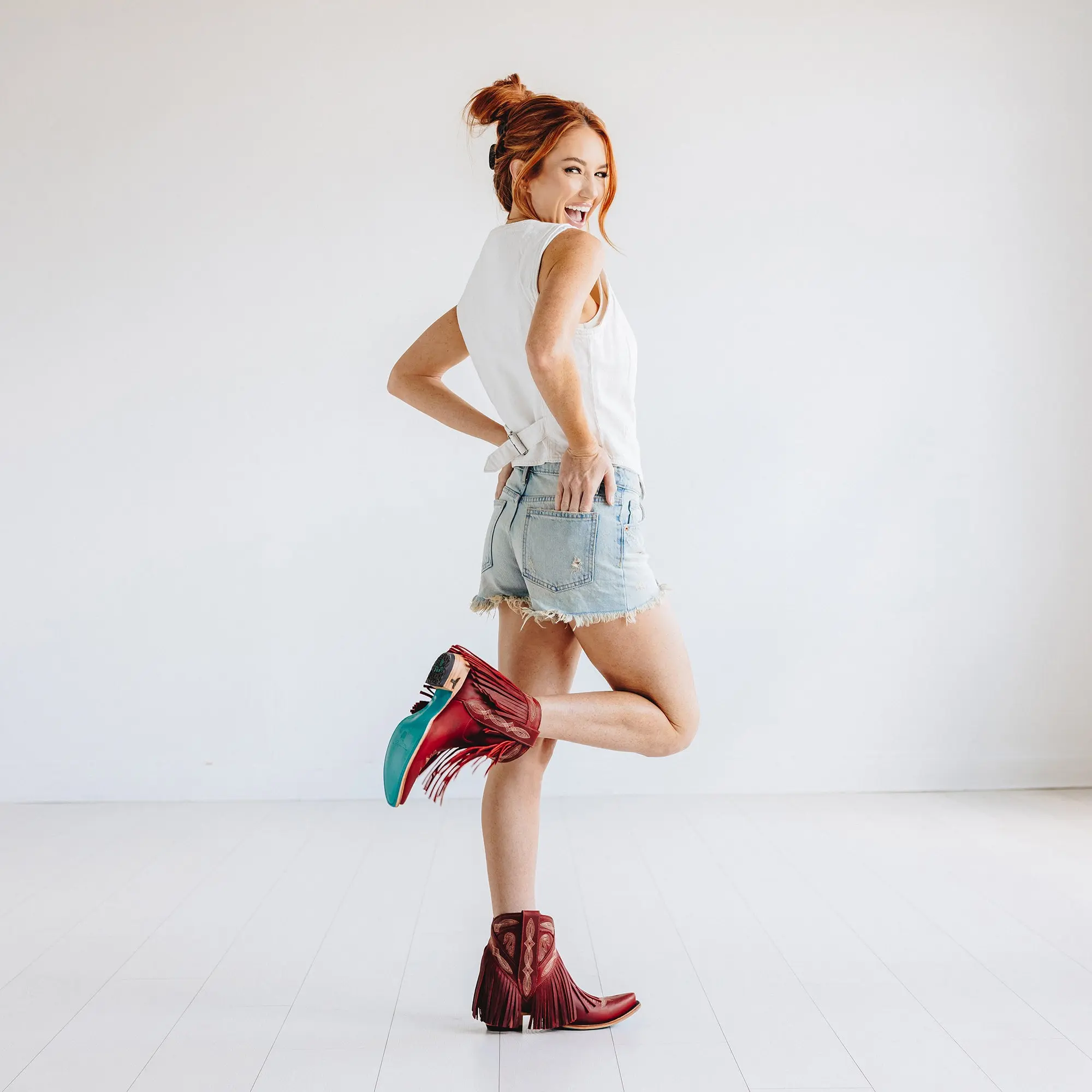 Senita Falls Bootie - Smoldering Ruby **Final Sale** - Image 9