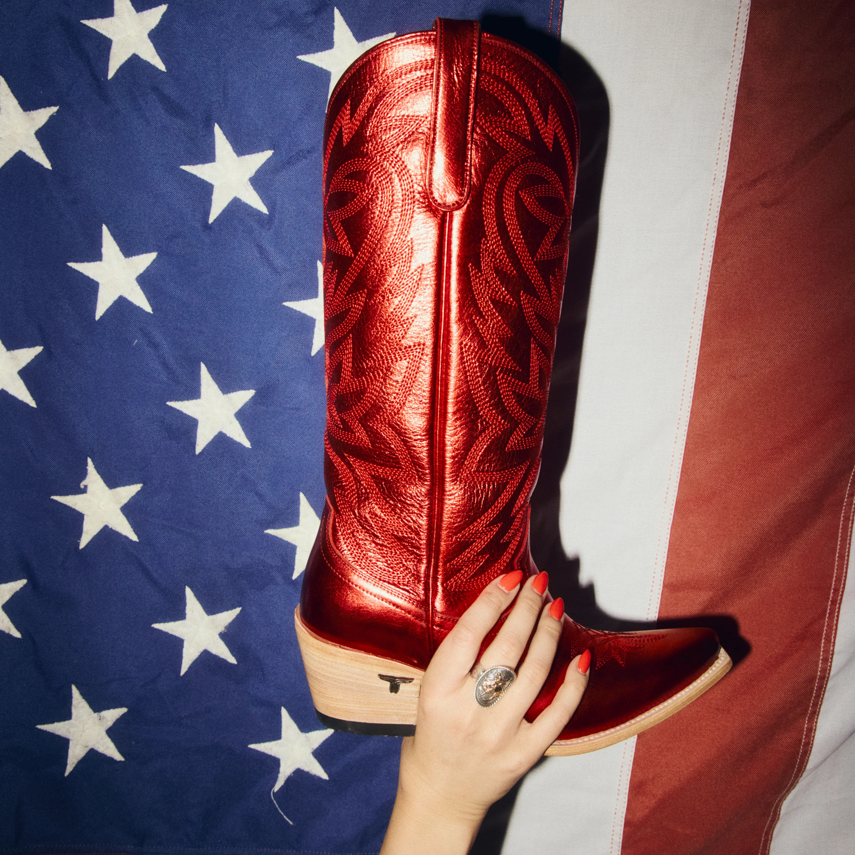 Smokeshow Boot - Red Metallic - Image 9