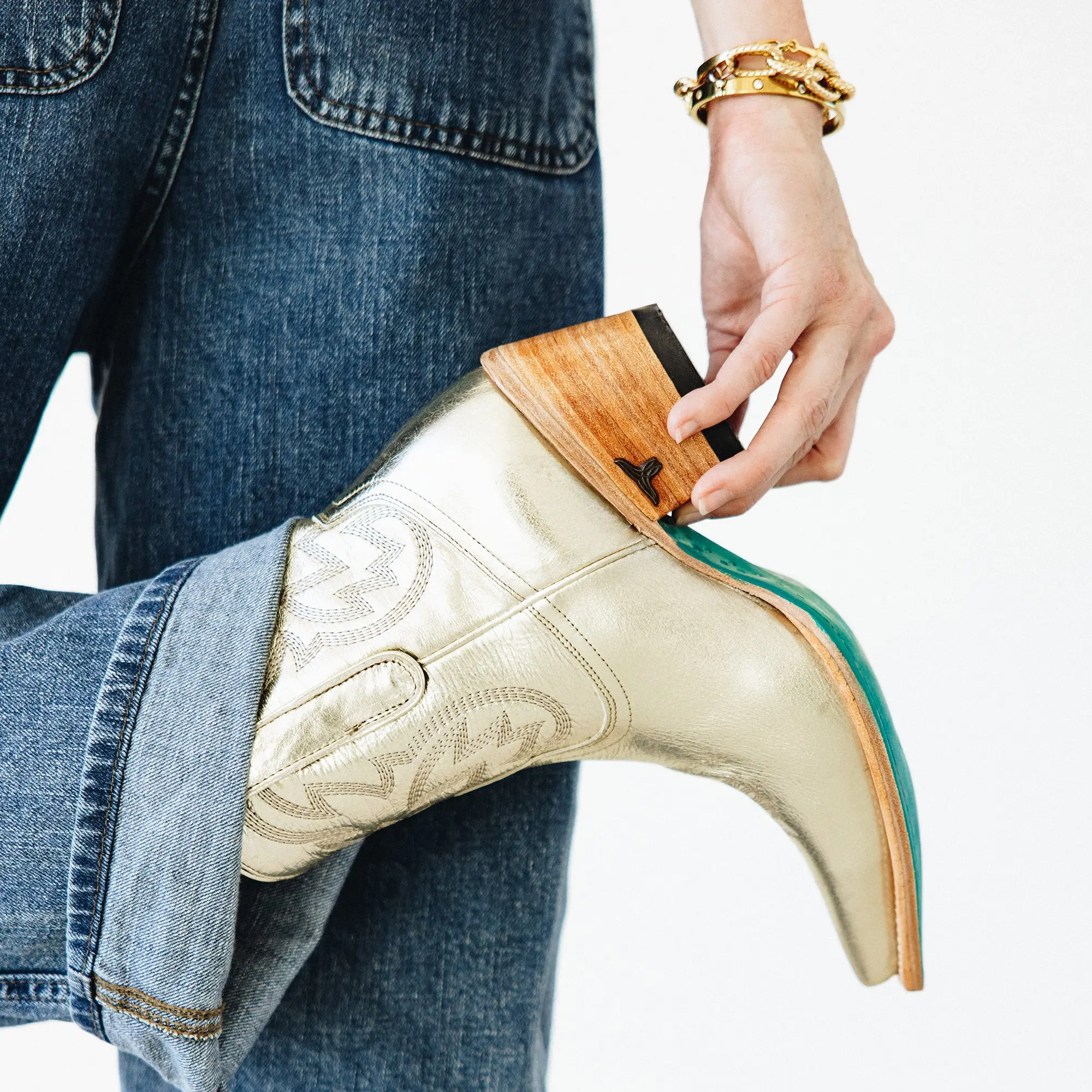 Smokeshow Bootie - Champagne Metallic - Image 13