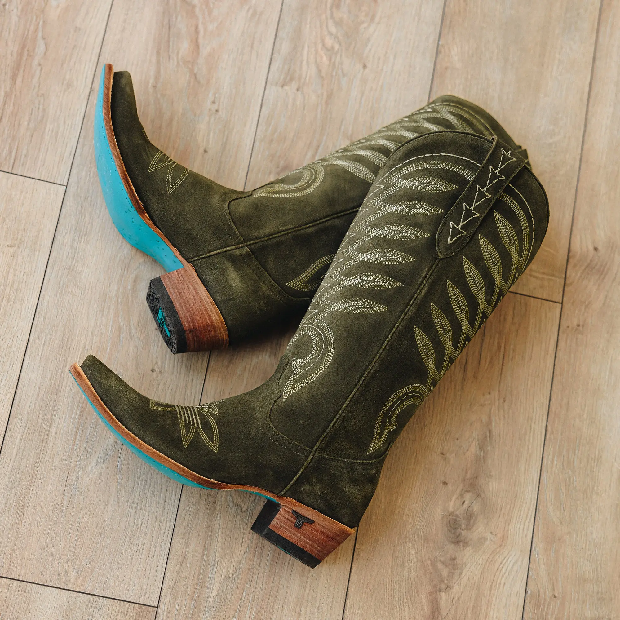 Squash Blossom Boot - Olive Suede - Image 13