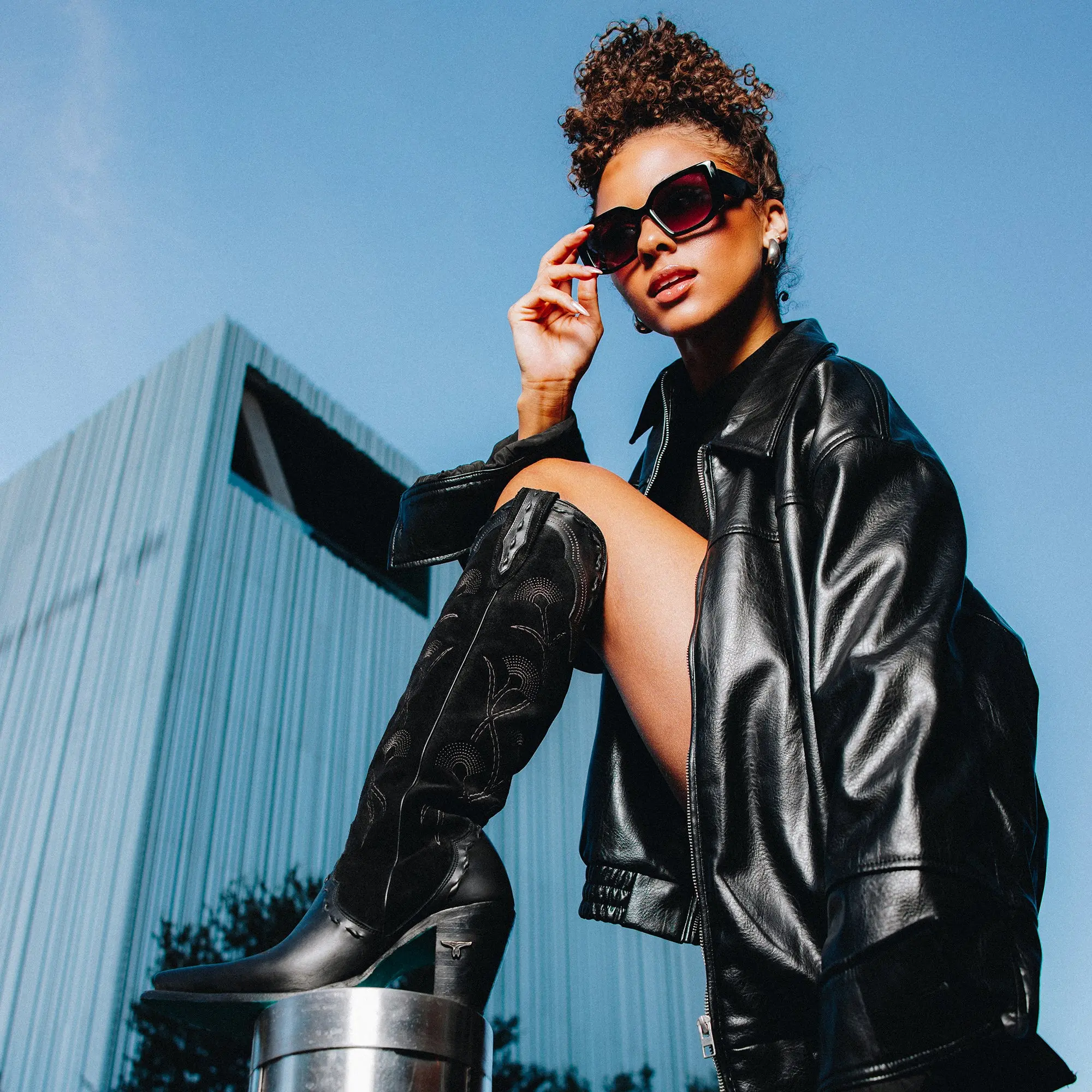 Tessa Knee High - Jet Black - Image 4