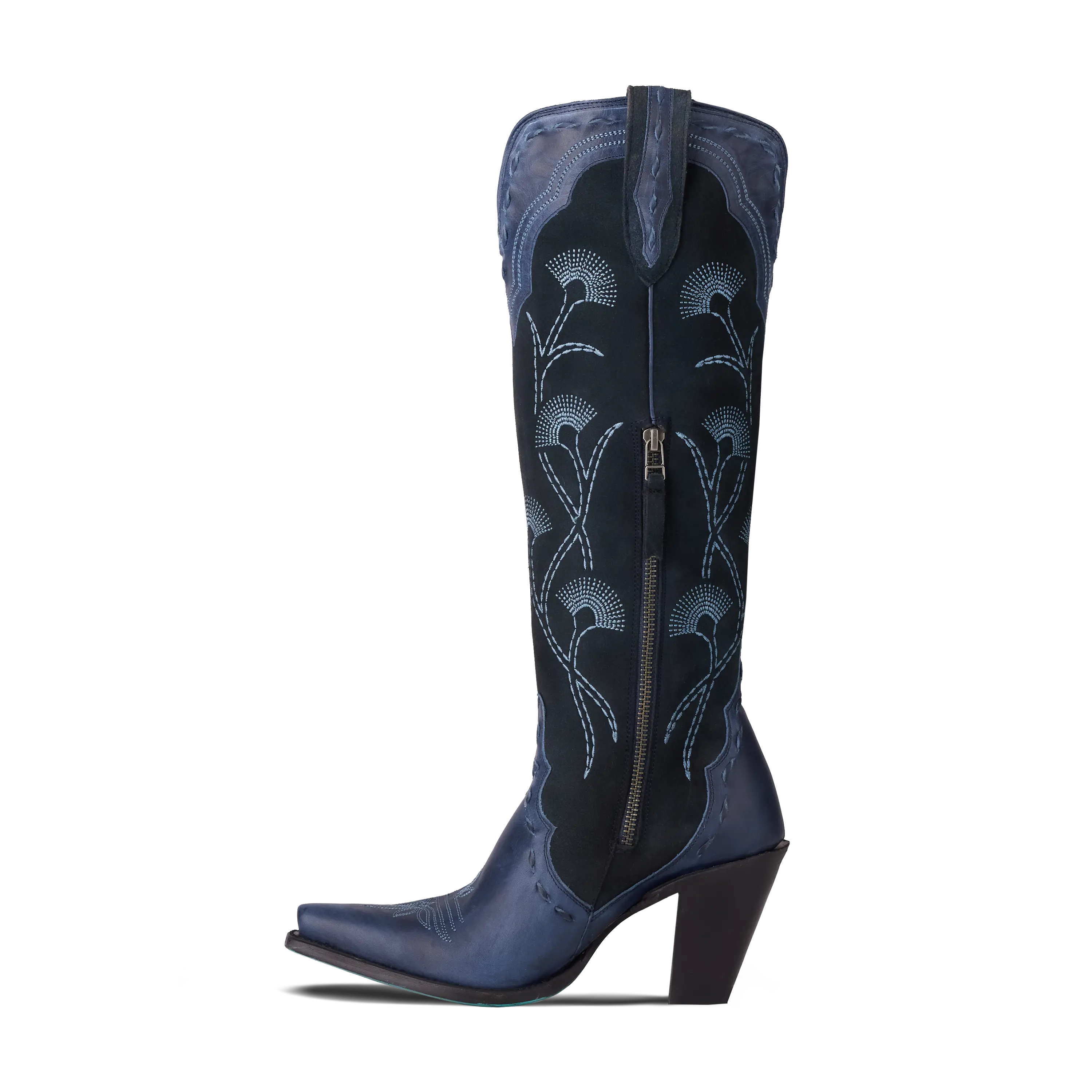 Tessa Knee High - Navy Suede - Image 5