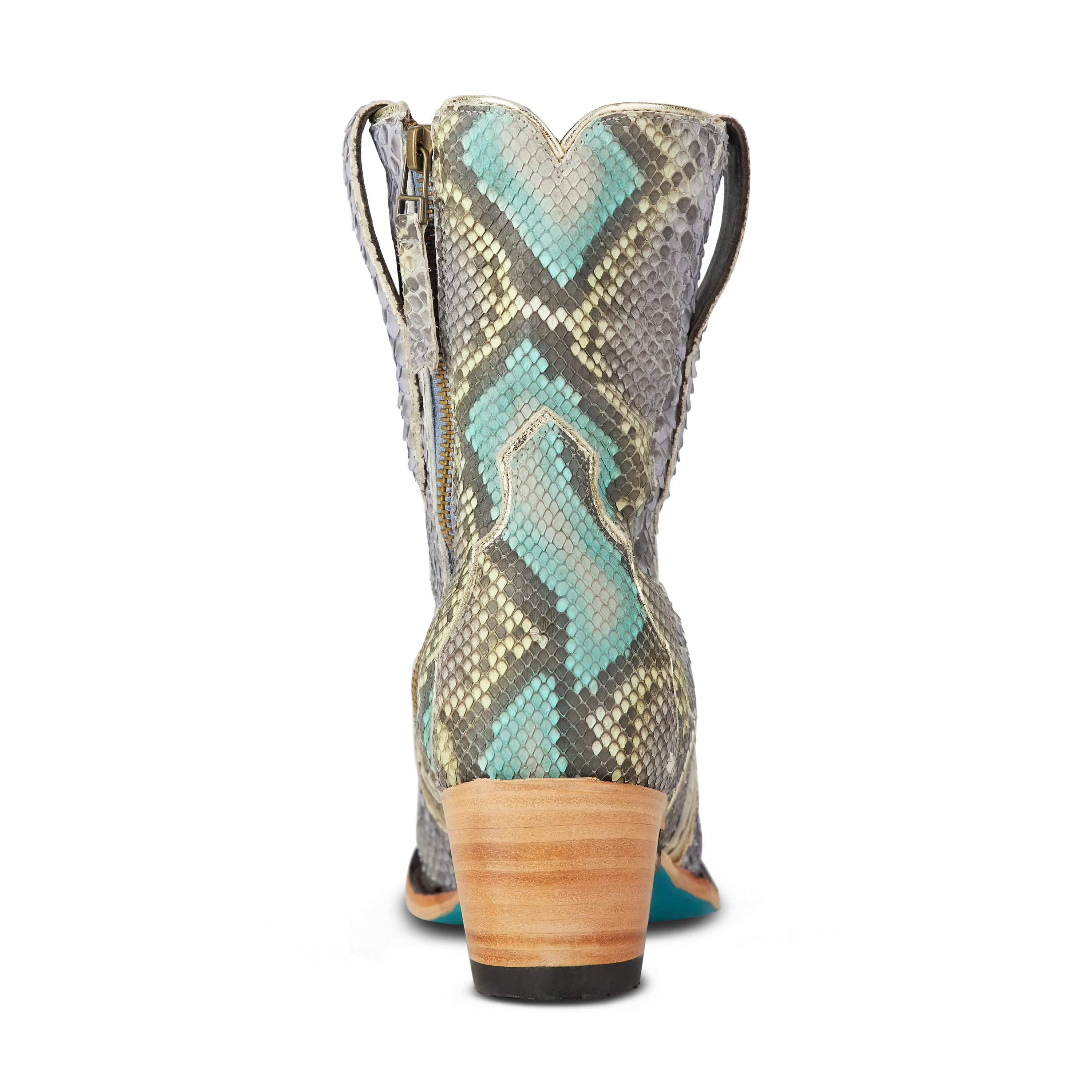 Vickson Exotic Bootie - Blue Watercolor - Image 7